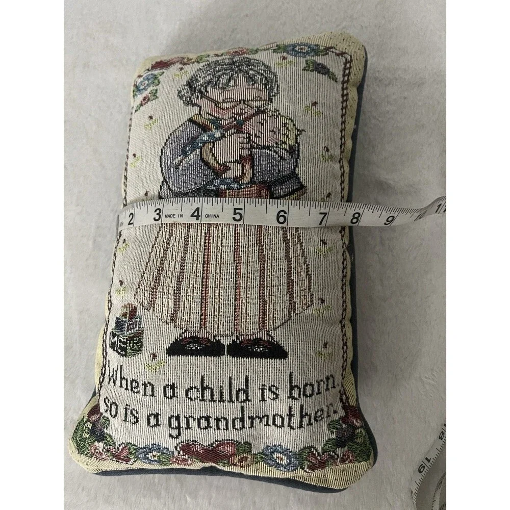 Mary Engelbreit Tapestry Pillow. When A Child Is Born So Is A Grandmother